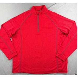 PING Performance SensorCool Quarter Zip Golf Pullover Red XL